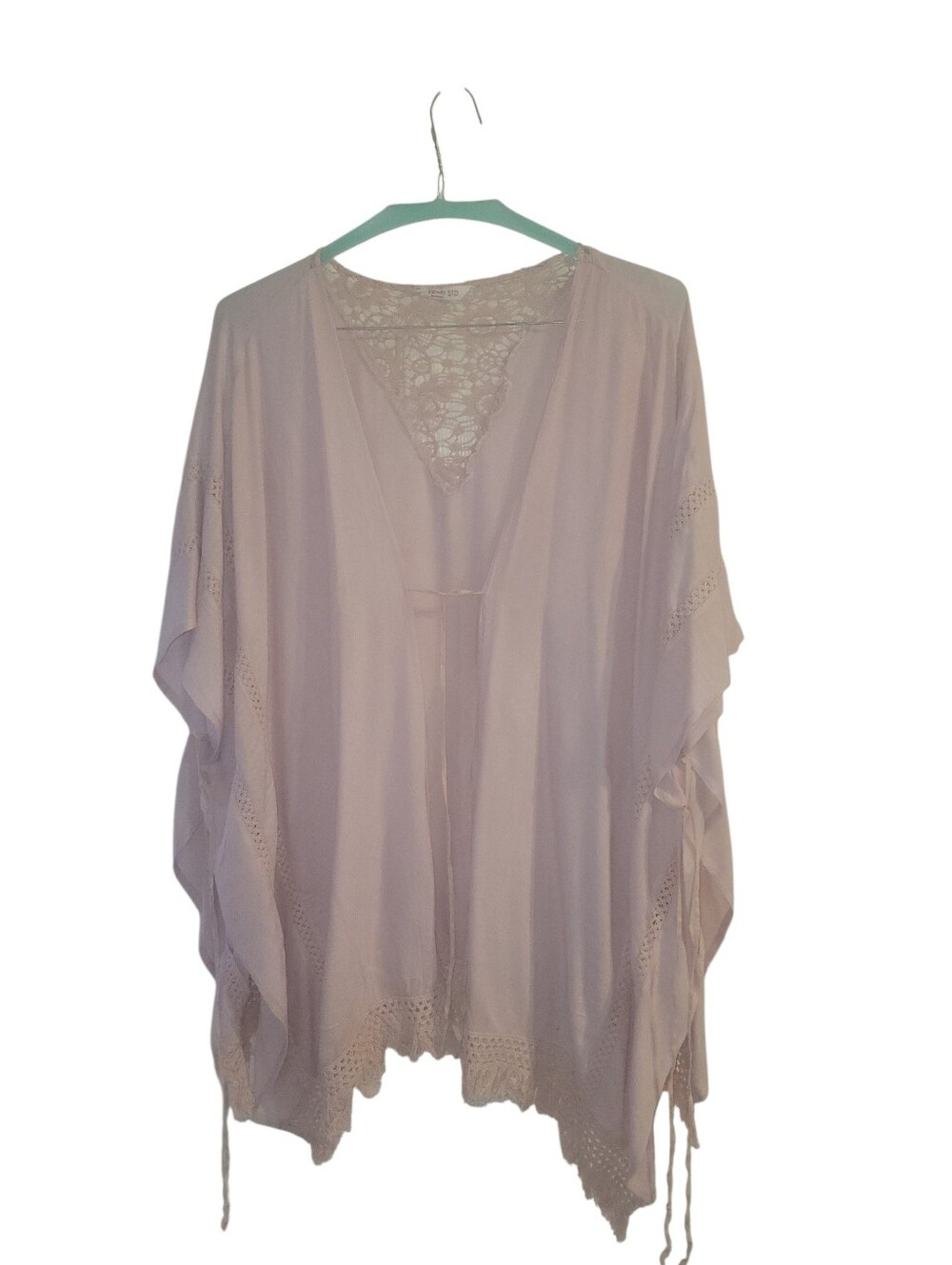 Penti One Size Fits All Beachwear Light Pink Lace-Back Women's Kimono Top
